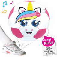 Move2Play Pink Unicorn Soccer Ball, Hilariously Interactive Toy with Music and Sound FX for Soccer Loving Toddlers and Girls Ages 2 3 4 5 6 Years Old