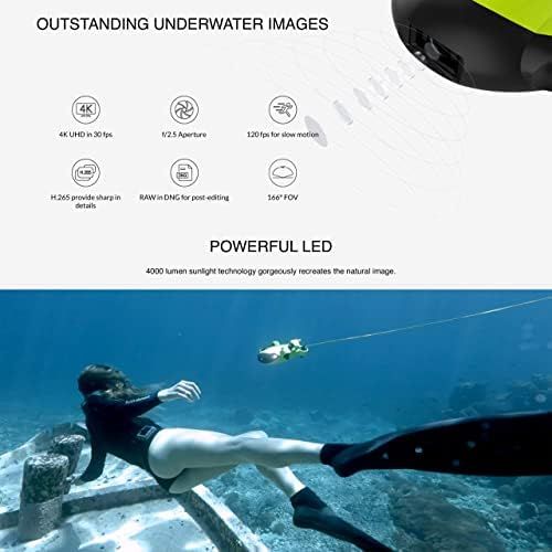  Movesea Underwater Drone FIFISH V6S 100 m Cable 64 GB Remote Control 2 Chargers Coil VR Glasses HDMI Robot Arm Guard Orange Housing with Wheels QYSEA 8500455