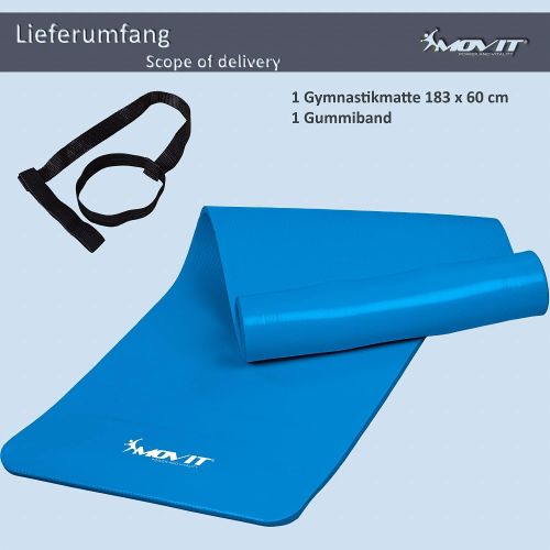  [아마존베스트]Movit Pilates Gymnastikmatte, Yogamatte, phthalatfrei, 183 x 60 x 1,0cm, in 12 unterschiedlichen Farben