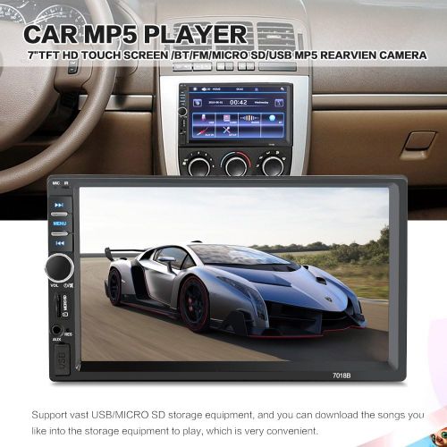  [아마존베스트]Movka Car Audio 2 Din Car Stereo Car Radio Car Stereo with Bluetooth 7 inch Capacitive Touch Screen Car Audio in-Dash Bluetooth Car Radio Player with Rear-View Camera,Video MP5 Player, R