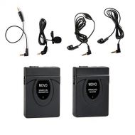 Movo 2.4GHz Wireless Lavalier Microphone System (164 Range) for Canon EOS 1D-X MK I&II, 5D MK I, II, III, 5DS R, 6D, 7D MK I+II, 60D, 70D, 80D, Digital Rebel T6S, T6i, T5i, T4i, T3