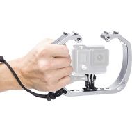 Movo GB-U70 Underwater Diving Rig for GoPro Hero with Cold Shoe Mounts, Wrist Strap - Works with HERO3, HERO4, HERO5, HERO6, HERO7, HERO8, Osmo Action Cam - Perfect Scuba Gear GoPro Accessory