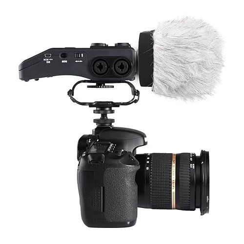  Movo WS-R30 Professional Furry Windscreen with Acoustic Foam Technology for Zoom H4n, H5, H6, Tascam DR-100 MKII and Sony PCM-D50 Portable Digital Recorders