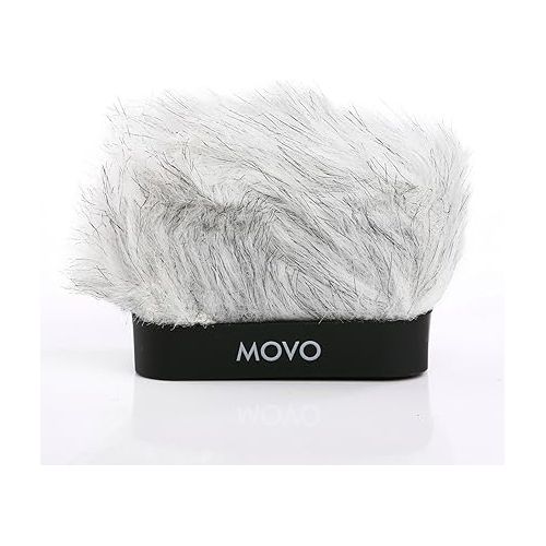  Movo WS-R10 Professional Furry Windscreen with Acoustic Foam Technology for Zoom iQ6, iQ7, Tascam DR-07 MKII, Sony PCM-M10 & Rode iXY Portable Digital Recorders