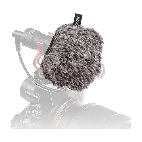  Movo WS-G9 Furry Outdoor Microphone Windscreen Muff for Portable Digital Recorders up to 3