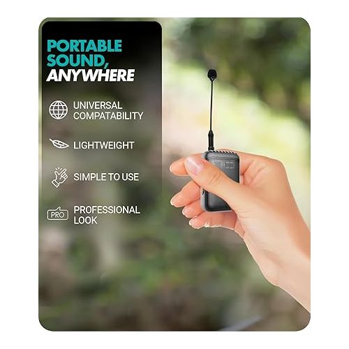  Movo MV-M101 Gooseneck Omnidirectional Lavalier Microphone- Compatible with DJI Mic/Rode Wireless Go Series Wireless Transmitters - Lapel Mic for Interviews and Content Creators (TRS 3.5mm)