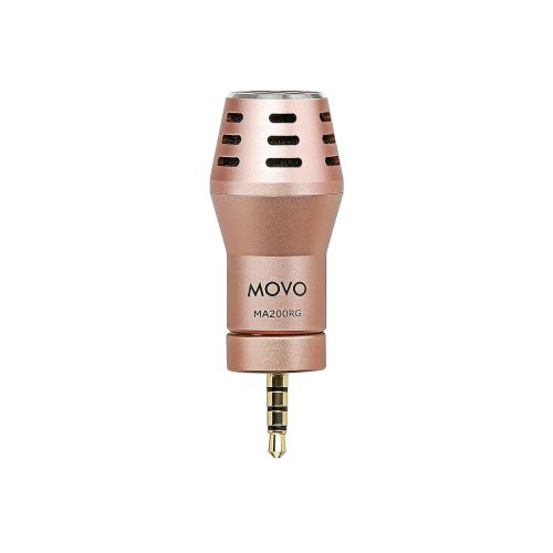  [아마존베스트]Movo MA200 Omni-Directional Calibrated TRRS Condenser Microphone for Apple iPhone, iPod Touch, iPad (Rose Gold)