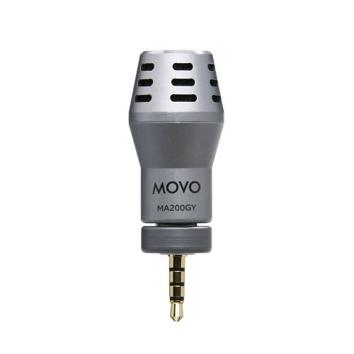  [아마존베스트]Movo MA200 Omni-Directional Calibrated TRRS Condenser Microphone for Apple iPhone, iPod Touch, iPad (Grey)