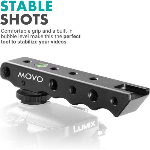  Movo Photo SVH6 Video Stabilizing Top Handle Cold Shoe Extender for Canon EOS, Nikon, Olympus, Pentax DSLR Cameras