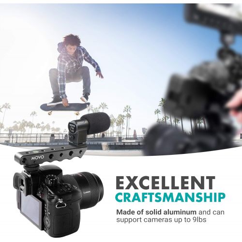  Movo Photo SVH6 Video Stabilizing Top Handle Cold Shoe Extender for Canon EOS, Nikon, Olympus, Pentax DSLR Cameras