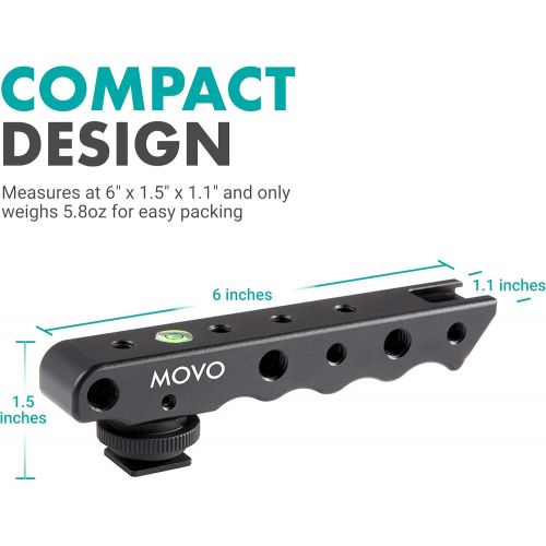  Movo Photo SVH6 Video Stabilizing Top Handle Cold Shoe Extender for Canon EOS, Nikon, Olympus, Pentax DSLR Cameras