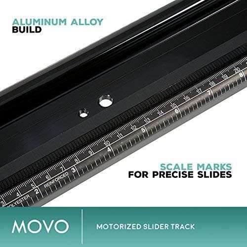  Movo Pro 49 Motorized Slider System with Wireless Controller - Features Live Video, Stop-Motion, and Timelapse Modes with Shutter Release - Compatible with Canon and Nikon DSLR Cam