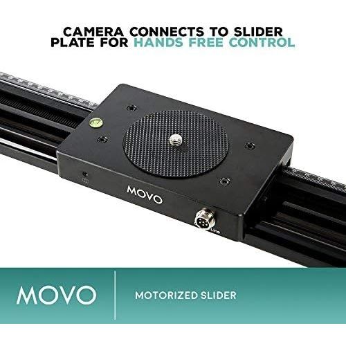  Movo Pro 49 Motorized Slider System with Wireless Controller - Features Live Video, Stop-Motion, and Timelapse Modes with Shutter Release - Compatible with Canon and Nikon DSLR Cam