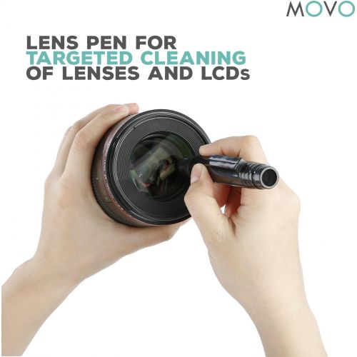  Movo CCD Camera DSLR Cleaning Kit - Camera Lens Cleaning Kit for Digital Cameras - with Sensor Cleaning Kit, Microfiber Lens Cloth, Screen Cleaner Spray, Sensor Cleaning Blower, Le