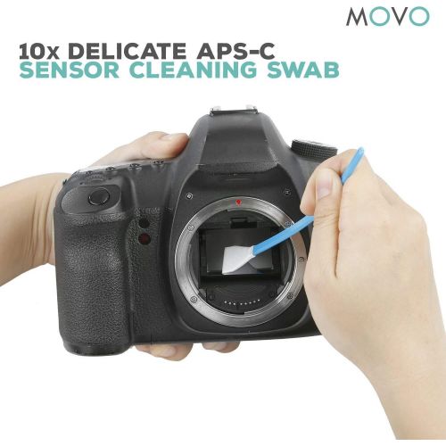  Movo CCD Camera DSLR Cleaning Kit - Camera Lens Cleaning Kit for Digital Cameras - with Sensor Cleaning Kit, Microfiber Lens Cloth, Screen Cleaner Spray, Sensor Cleaning Blower, Le