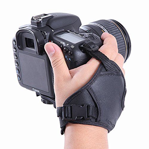  Movo HSG-2 DualStrap Padded Wrist and Grip Camera Strap for DSLR Cameras Including Canon, Nikon, Sony, Olympus, SLRs - Prevent Accidental Drops - Perfect for Camera Stability and C