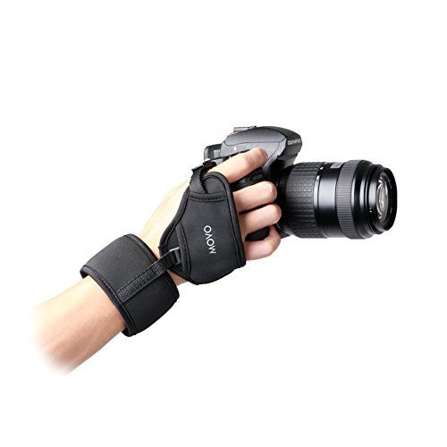  Movo Photo HSG-7 Deluxe Neoprene Soft Padded Dual Wrist and Grip Strap for Canon EOS, Nikon, Sony, Olympus, Pentax and Panasonic DSLR Cameras