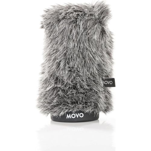  Movo WS-G120 Furry Rigid Windscreen for Microphones 18-23mm in Diameter and up to 5.5 (14cm) Long - Dark Gray