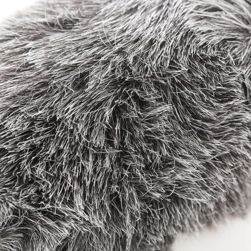  Movo WS-G120 Furry Rigid Windscreen for Microphones 18-23mm in Diameter and up to 5.5 (14cm) Long - Dark Gray