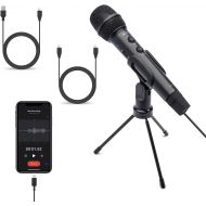 Movo HM-K1 Handheld Digital Cardioid Condenser Microphone for iPhone, Android, Computer with Mic Stand - USB, USB C and Lightning Connector Cables - Mic Compatible with PC, Mac, iP