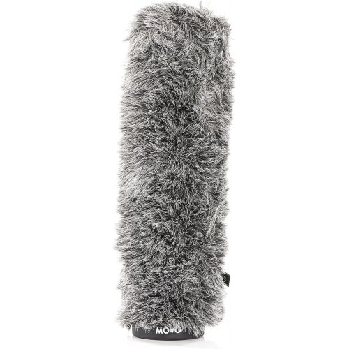  Movo WS-G270 Furry Rigid Windscreen for Microphones 18-23mm in Diameter and up to 10.6 (27cm) Long - Dark Gray