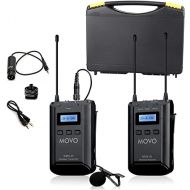 Movo WMX-20 48-Channel UHF Wireless Lavalier Microphone System with 1 Receiver, 1 Transmitter, and 1 Lapel Microphone Compatible with DSLR Cameras (330 ft Audio Range)