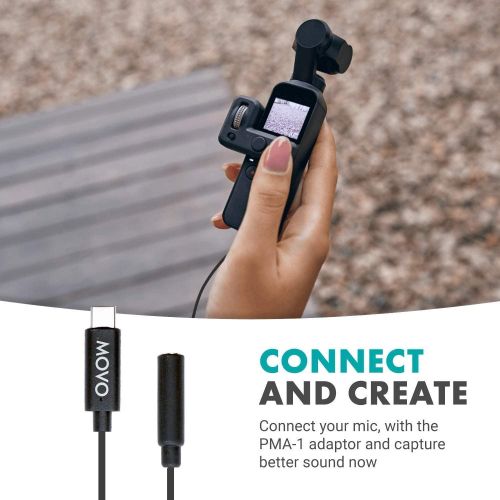  Movo WMX-1 BUNDLE 2.4GHz Wireless Lavalier Microphone System Compatible with DJI Osmo Pocket, DSLR Cameras, iPhone, Android Smartphones, and Tablets (200 ft Audio Range) - DJI Osmo