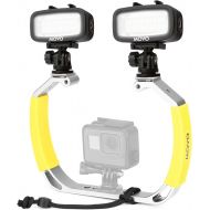 Movo XL Diving Rig Bundle with Waterproof LED Lights - Compatible with GoPro HERO3, HERO4, HERO5, HERO6, HERO7, HERO8, HERO9, HERO10 and DJI Osmo Action Cam - Scuba Accessories for