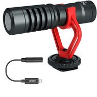 Movo VXR10 Universal Video Microphone with Lightning Dongle Adapter - Includes Shock Mount, Deadcat Windscreen, Case - Compatible with iPhone 12, 11, 11 Pro, XS, XR, X, 8, 7, 6S, 6