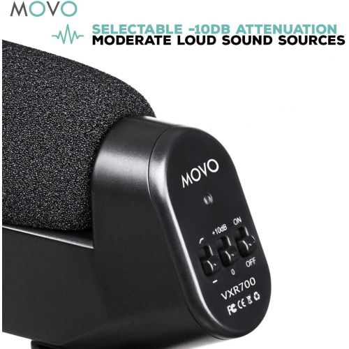  Movo On-Camera Shotgun Video Microphone Compatible with Nikon D850, D810, D800, D750, D610, D600, D500, D7500, D7200, D7100, D5600, D5500, D5300, D5200, D3500, D3400, D3300, D3200,