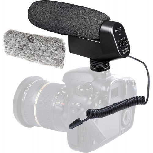  Movo On-Camera Shotgun Video Microphone Compatible with Nikon D850, D810, D800, D750, D610, D600, D500, D7500, D7200, D7100, D5600, D5500, D5300, D5200, D3500, D3400, D3300, D3200,