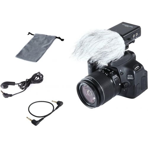  Movo/Sevenoak Camera Mount Condenser Stereo Video Microphone with 90°-120° Adjustable Directional Mic Capsules