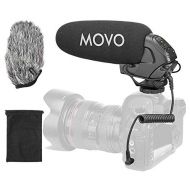 Movo VXR3031 Shotgun Microphone - Supercardioid On-Camera Shotgun Mic with 2-Step High-Pass Filter, 3-Stage Audio Level Control, Headphone Monitoring Input + More
