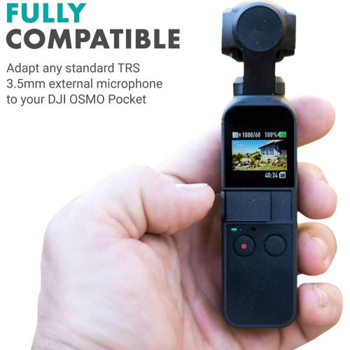  Movo PMA-1 DJI Osmo Pocket Microphone External Sound Adapter USB Type-C to 3.5mm TRS External Microphone and Audio Adapter is The Perfect Microphone Adapter for Your DJI Osmo Pocke