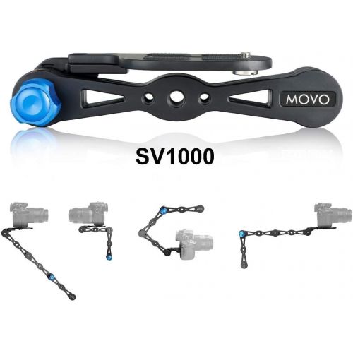  Movo Photo SV1000 Aluminum Combination Shoulder Rig/Selfie Stick/Handheld Stabilizer/Video Grip - For all Cameras up to 9 lbs/4kg