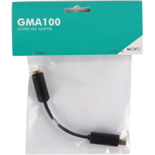  Movo GMA100 3.5mm Female Microphone Adapter Cable to fit The GoPro HERO3, HERO3+ and HERO4 Black, White or Silver Editions (NOT Compatible with Other Versions)