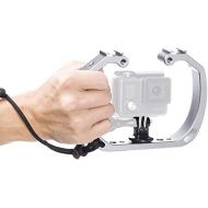 Movo GB-U70 Underwater Diving Rig for GoPro Hero with Cold Shoe Mounts, Wrist Strap - Works with HERO3, HERO4, HERO5, HERO6, HERO7, HERO8, Osmo Action Cam - Perfect Scuba Gear GoPr