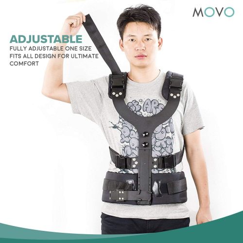  Movo MC30-GB Universal Vest & Dual Articulating Arm for Traditional and Motorized Gimbal Video Stabilizers - Compatible with DJI Ronin, Osmo, Zhiyun, Feiyu, Moza, Freefly & More