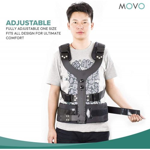  Movo MC30-GB Universal Vest & Dual Articulating Arm for Traditional and Motorized Gimbal Video Stabilizers - Compatible with DJI Ronin, Osmo, Zhiyun, Feiyu, Moza, Freefly & More