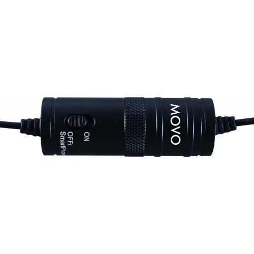  Movo Lavalier Condenser Microphone with 20 Cable for Canon 80D, 77D, 70D, 60D, 50D, 7D, 7D Mark II, 6D, 5DS, 5D, 5D Mark IV, 1D, Digital Rebel SL1, T7i, T6s, T6i, T5i, T4i & T3i DS