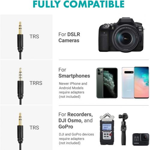  [아마존베스트]Movo VXR10 Universal Video Microphone with Shock Mount, Deadcat Windscreen, Case for iPhone, Android Smartphones, Canon EOS, Nikon DSLR Cameras and Camcorders - Perfect Camera Micr