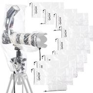 Movo (10 Pack) RC2 Clear Rain Cover for DSLR Camera, Flash, and Lens up to 18 Long