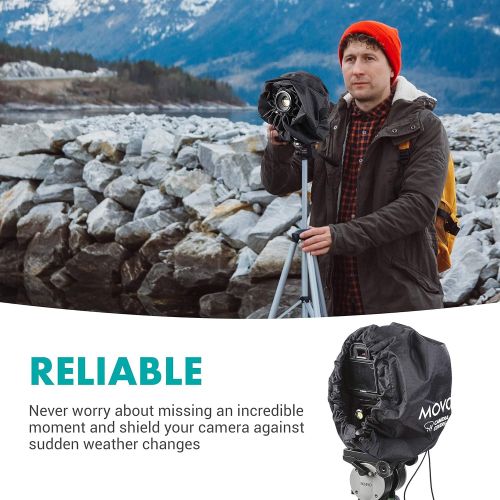  Movo CRC11 Camera Rain Coat Rain Cover for DSLR Cameras and Mirrorless Cameras and Lens (Junior Size: 11 x 14.5)