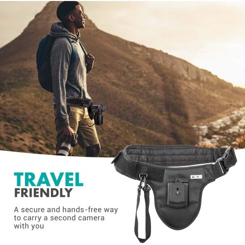  Movo Waist Camera Holster with Quick Release for DSLR and Mirrorless Cameras