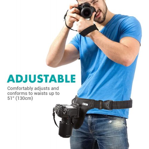  Movo Waist Camera Holster with Quick Release for DSLR and Mirrorless Cameras