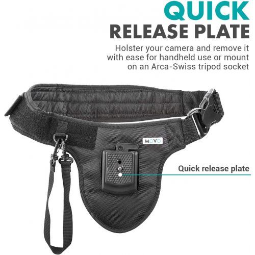  Movo Waist Camera Holster with Quick Release for DSLR and Mirrorless Cameras