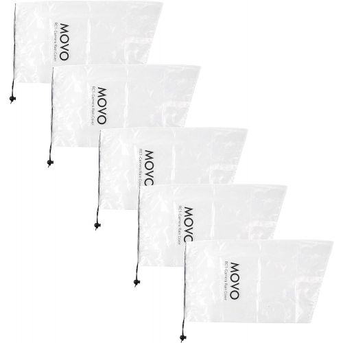  Movo (5 Pack) RC1 Clear Rain Cover for DSLR Camera and Lens up to 18 Long