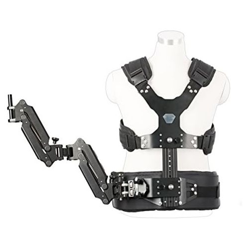  Movo MC50 Deluxe Vest & Dual Articulating Arm for Handheld Video Stabilizer Systems with 12mm or 15mm Handle Ports - Includes System Carrying Case