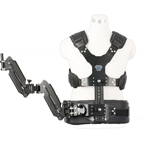  Movo MC50 Deluxe Vest & Dual Articulating Arm for Handheld Video Stabilizer Systems with 12mm or 15mm Handle Ports - Includes System Carrying Case