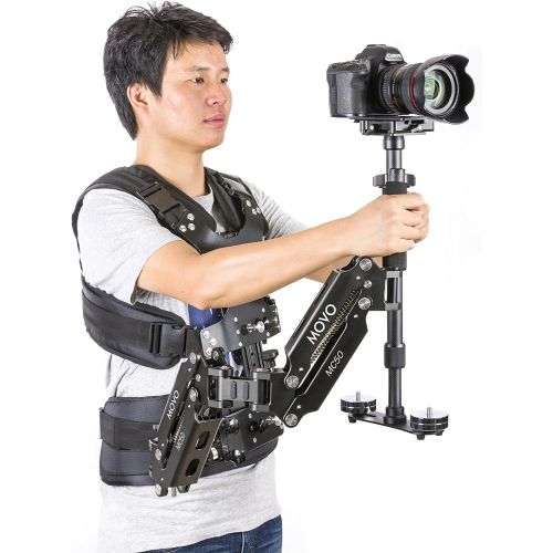  Movo MC50 Deluxe Vest & Dual Articulating Arm for Handheld Video Stabilizer Systems with 12mm or 15mm Handle Ports - Includes System Carrying Case